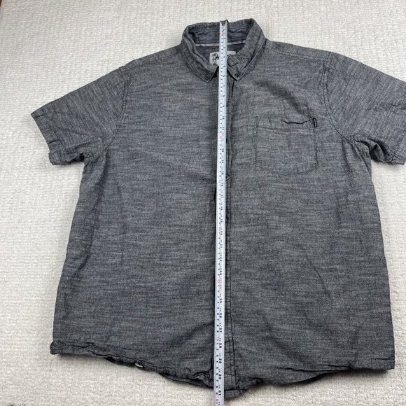 Hurley Shirt Mens Grey Summer Button Down Short Sleeve Collared Size XXL - Picture 13 of 16